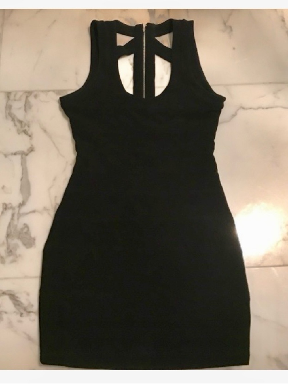 Walter by Walter Black Sleeveless Bodycon Dress with Back Cutout